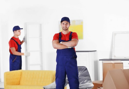 Commercial moving team planning an office relocation in Roehampton