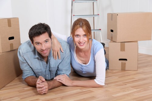 Packing and loading items for a local move in Roehampton