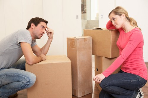Local movers handling office furniture in Roehampton